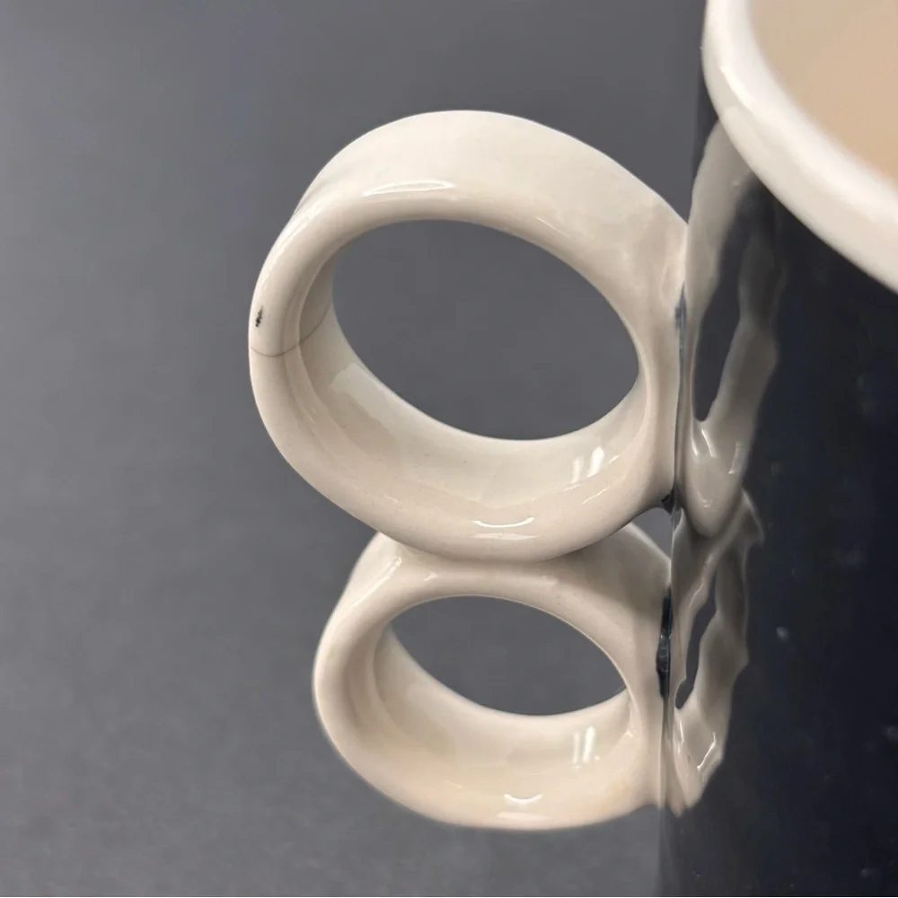 Anthropologie Keep Co Polar Bears Black Mug